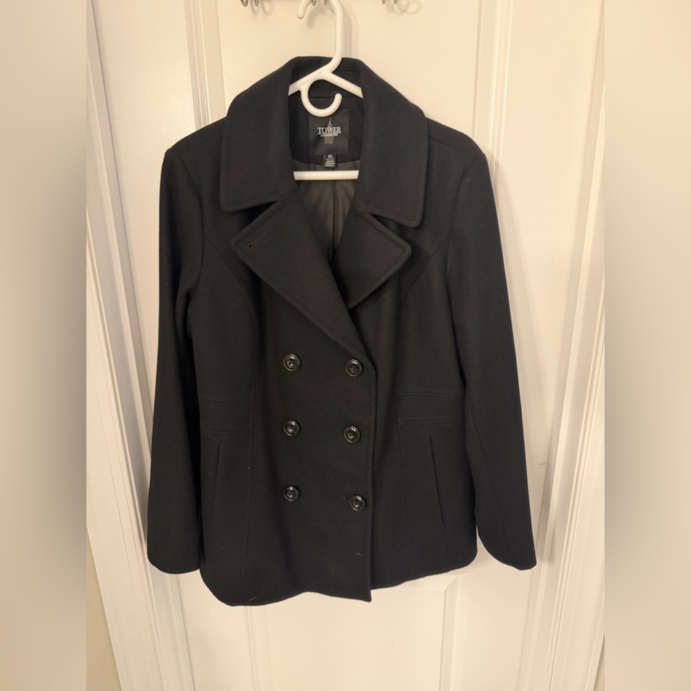 London Fog Tower Women's Black Peacoat